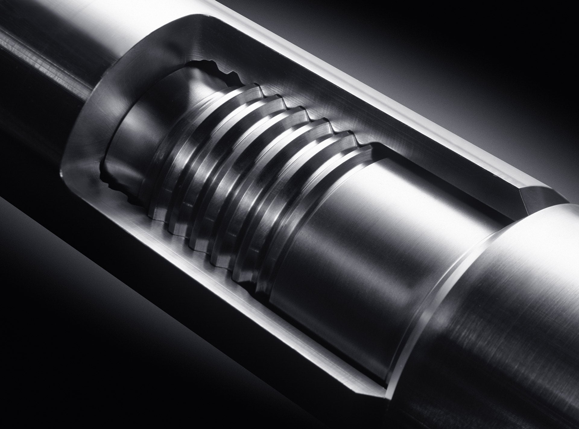 An artistic cutaway render of an HI-TORQUE (HT) Connection