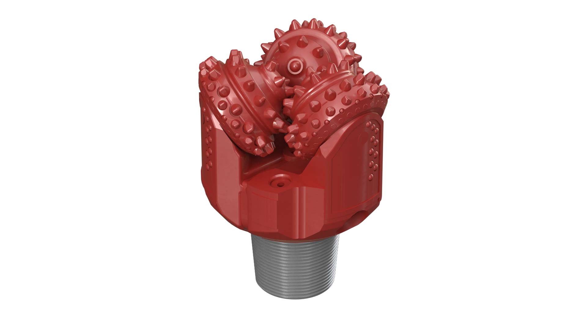 A render of a Hercules Roller Cone Drill Bit