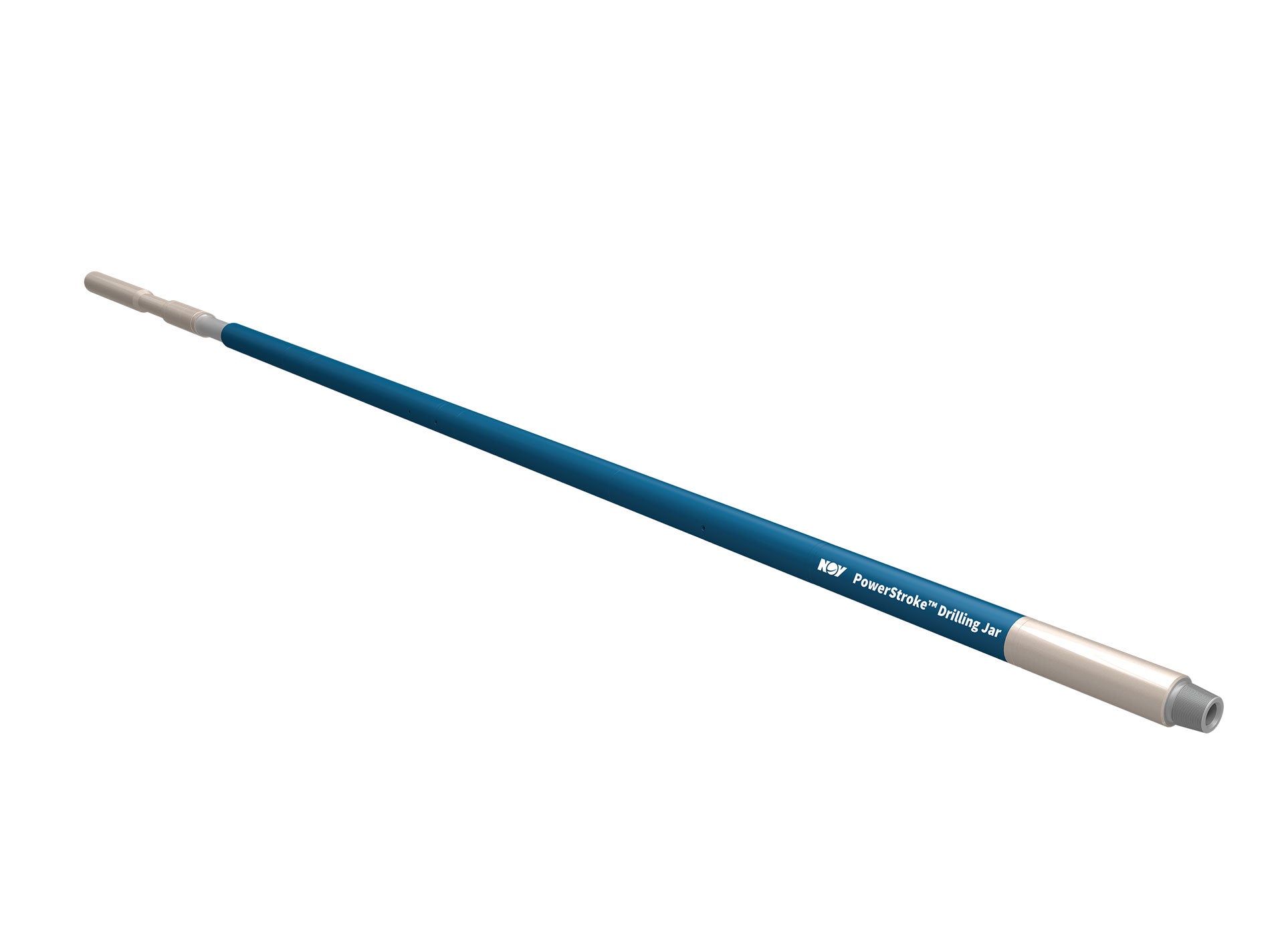 Front three fourths view of a PowerStroke Drilling Jar render on a white background