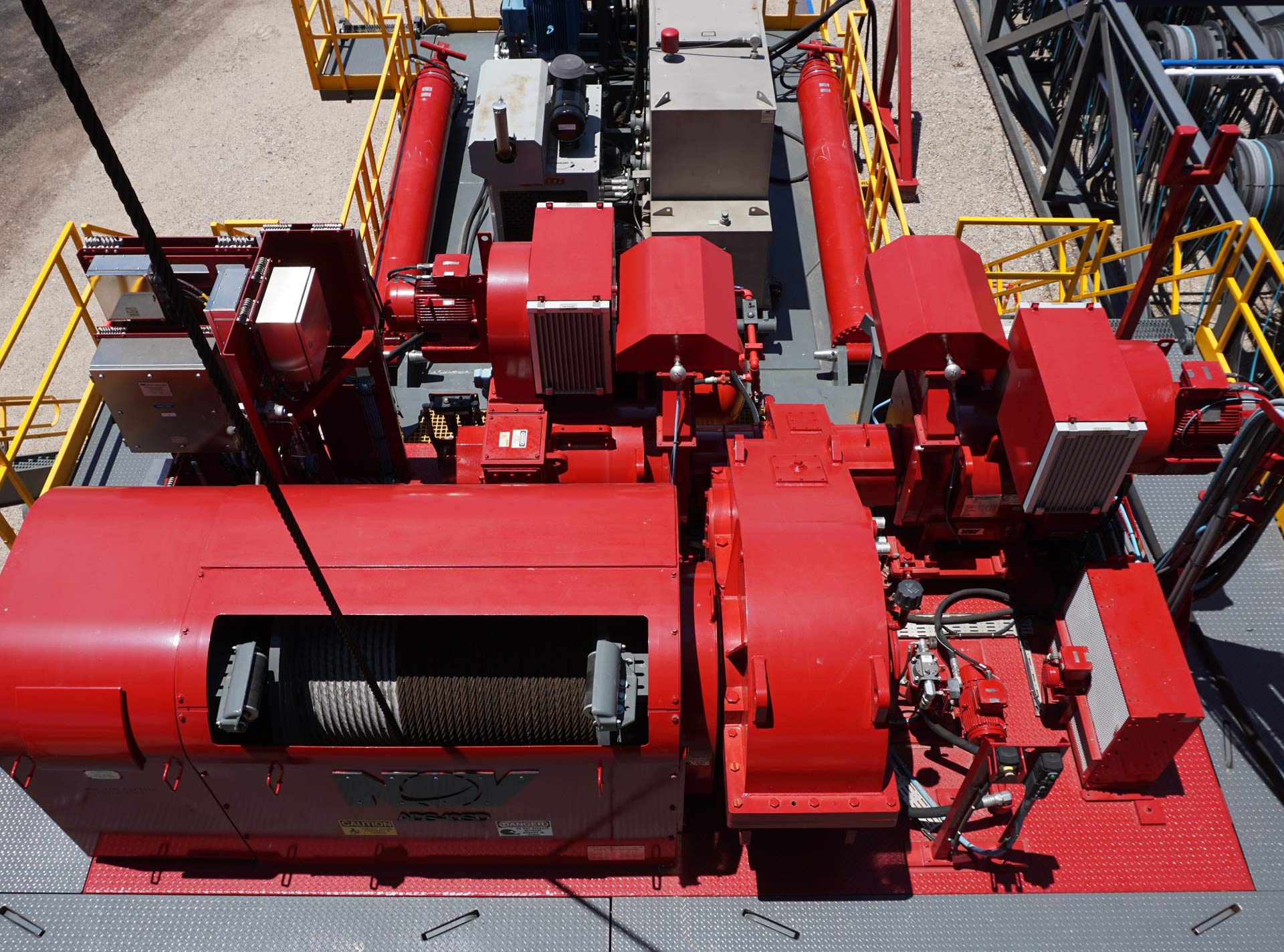 ADS-10SD drilling drawworks and hoisting system equipment top view