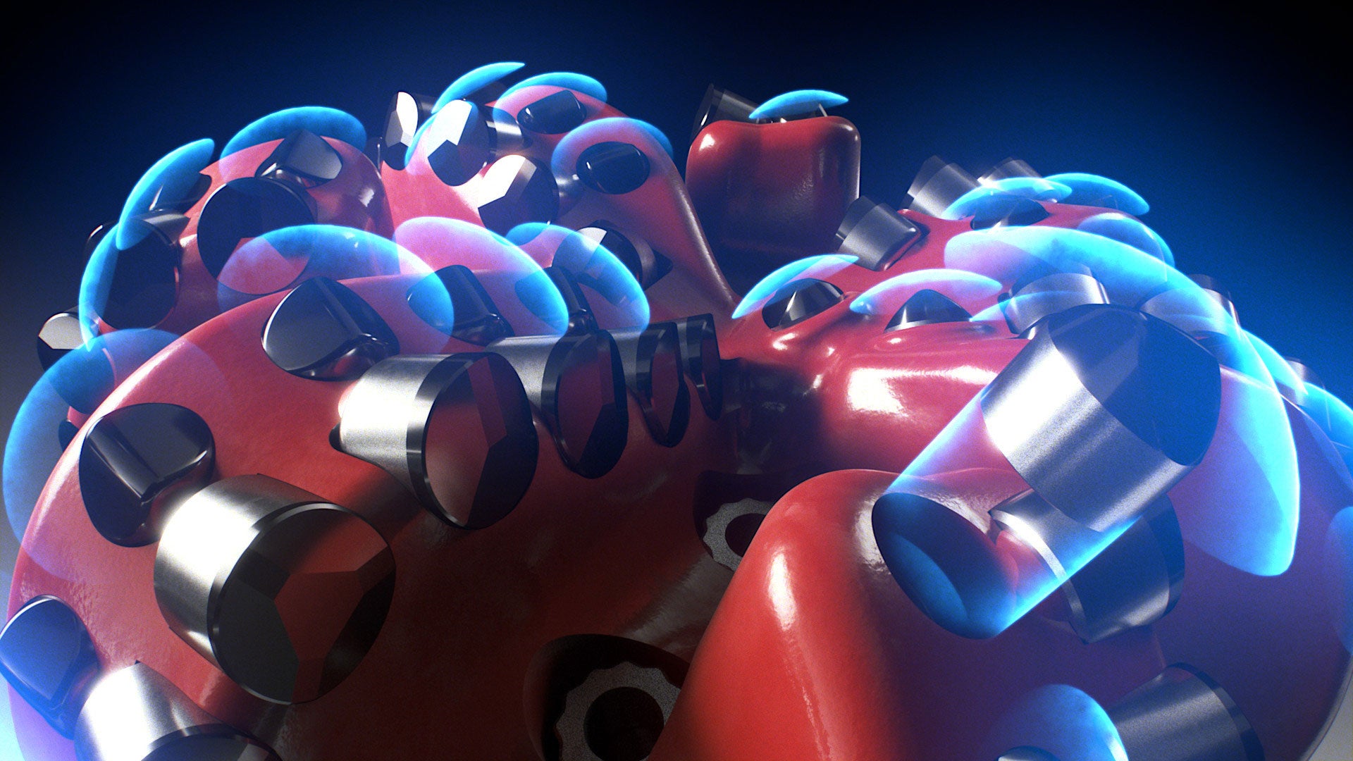 Close up render of ION+ Armor shaped elements