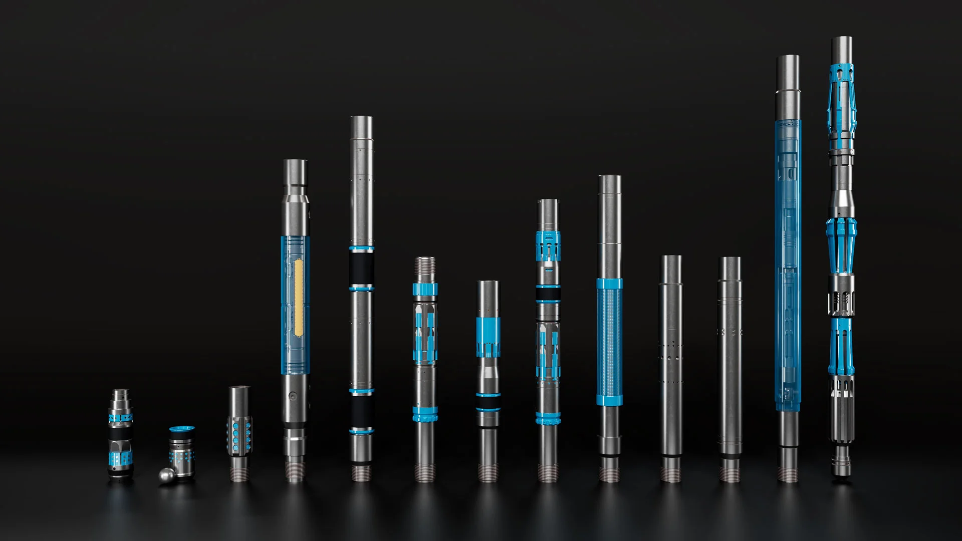Lineup of Completion Tools renders