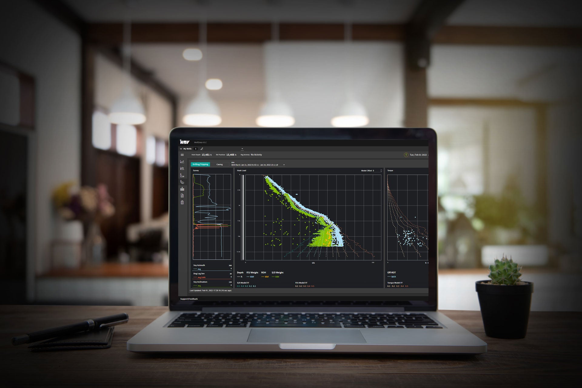 DBA data on an open laptop screen