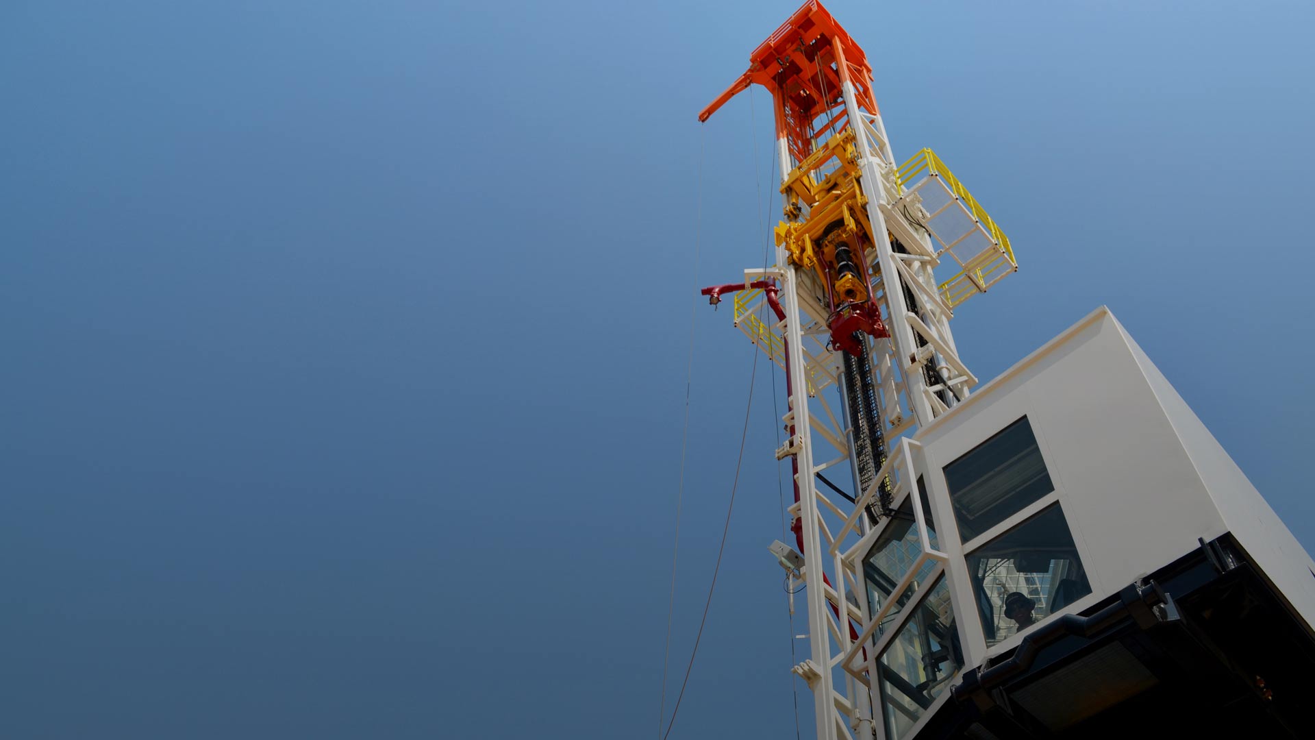 Land rig against blue sky
