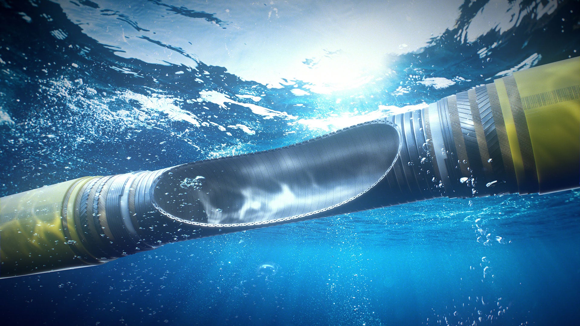 Subsea render of an F23 pipe