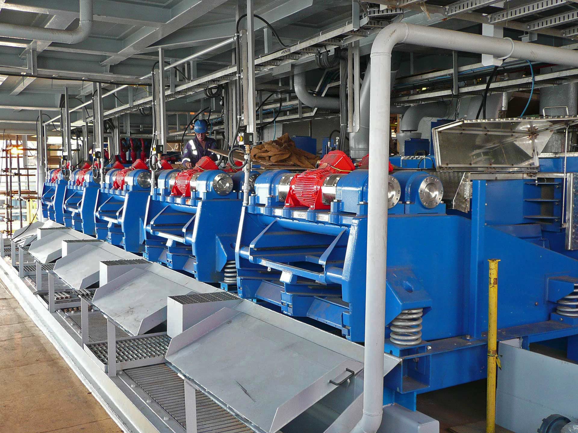 A line of machinery that has been inspected with PRIME rig inspections