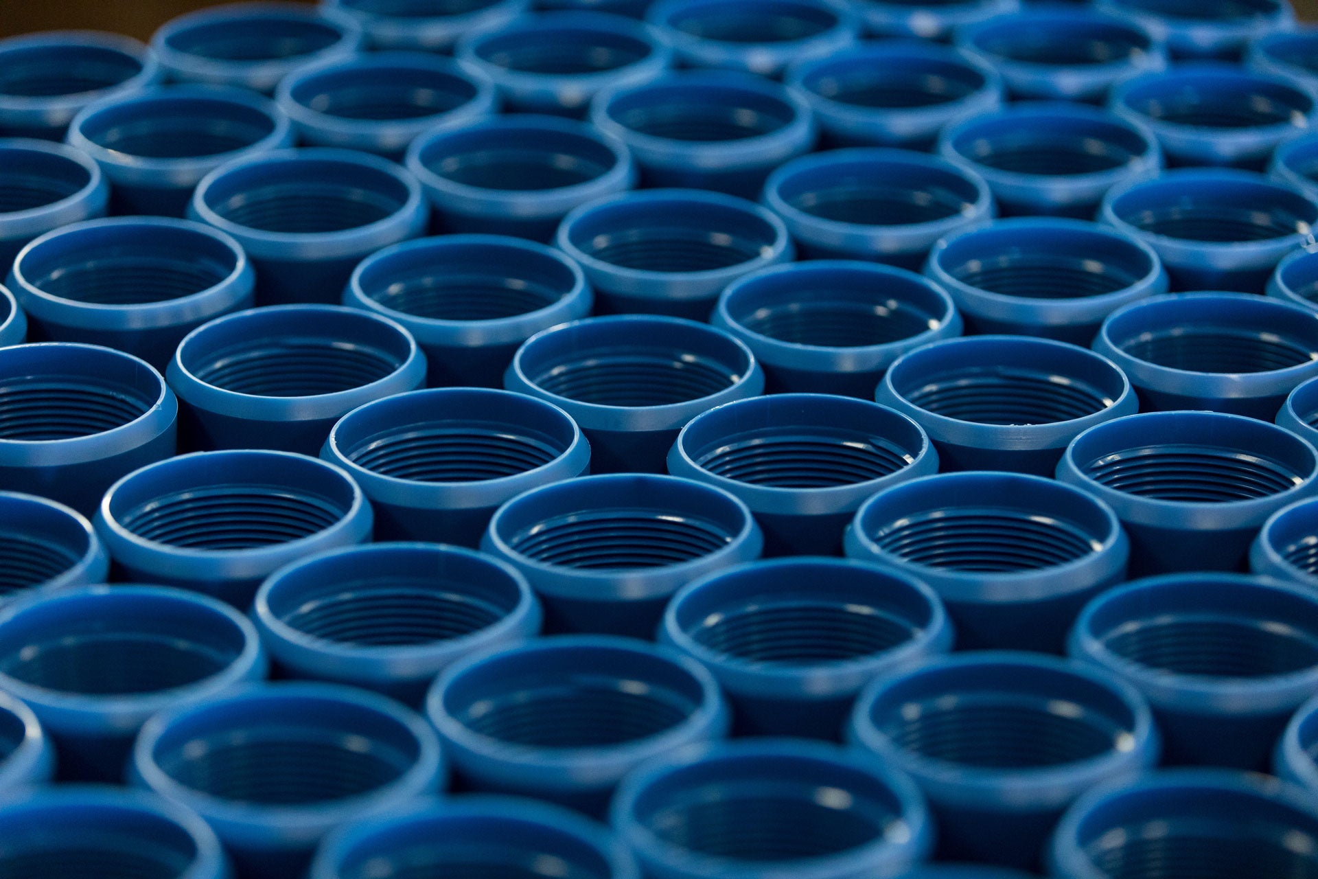 Cobalt blue Titan Tubing and Casing Thread Protectors