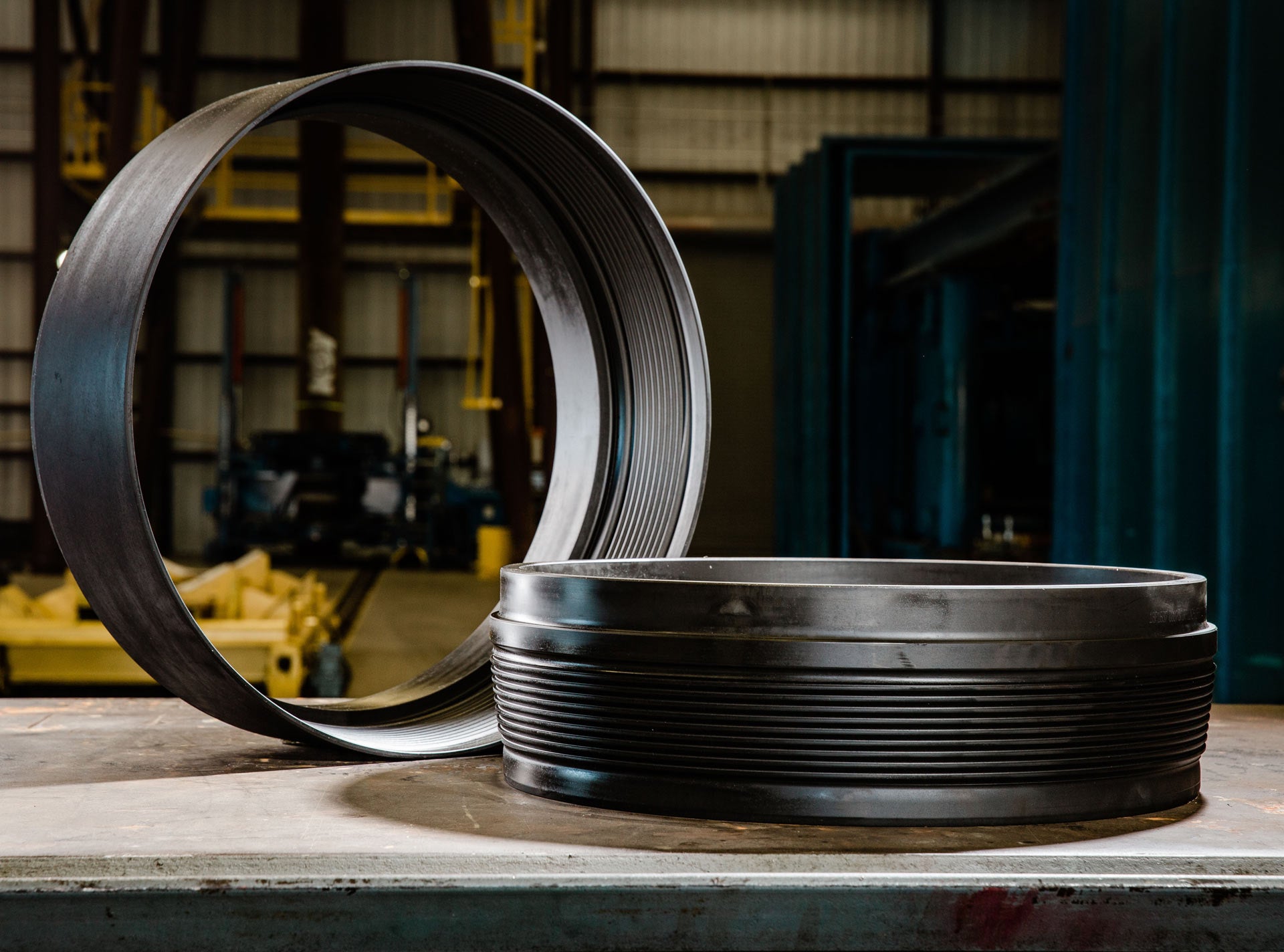 Two XL Systems large diameter Scorpion Connector displayed upright and on side.