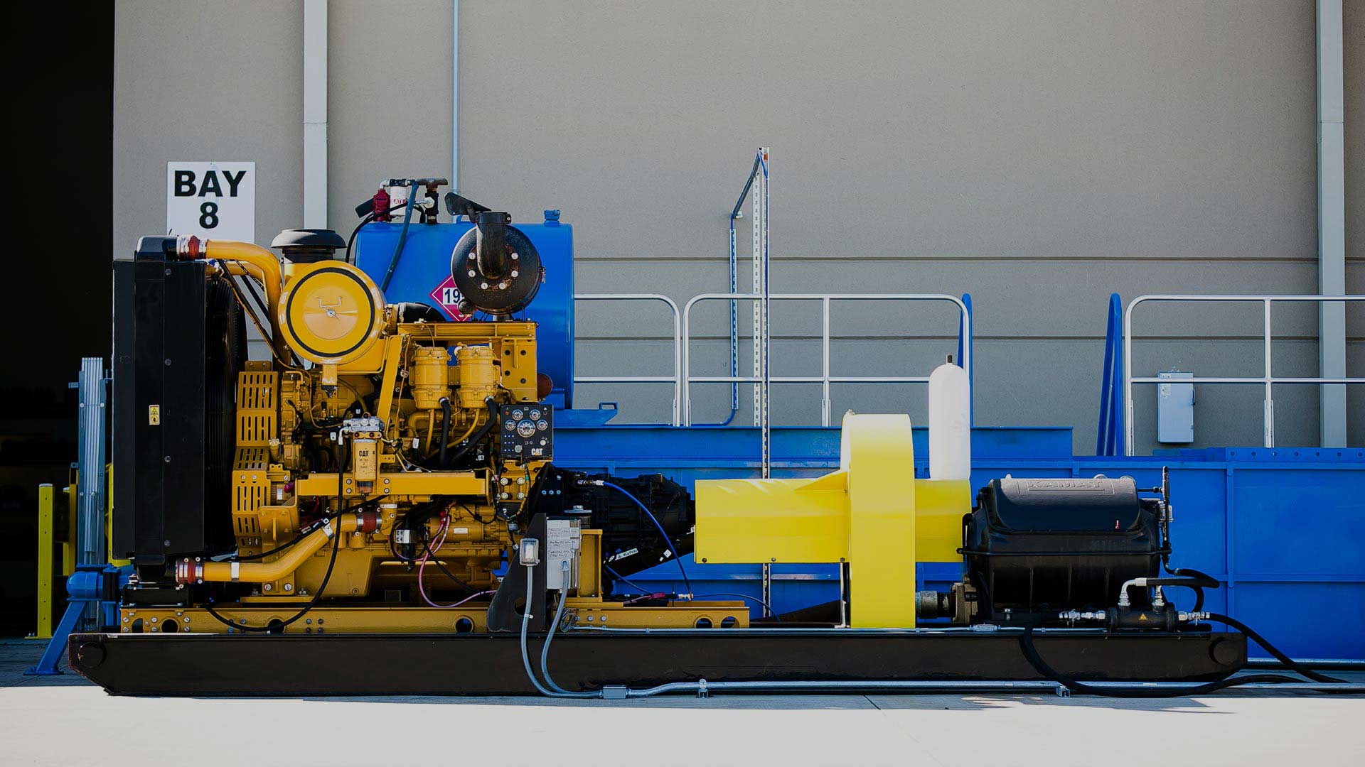 Full side shot of a DuraTester Drilling Motor Test Stand