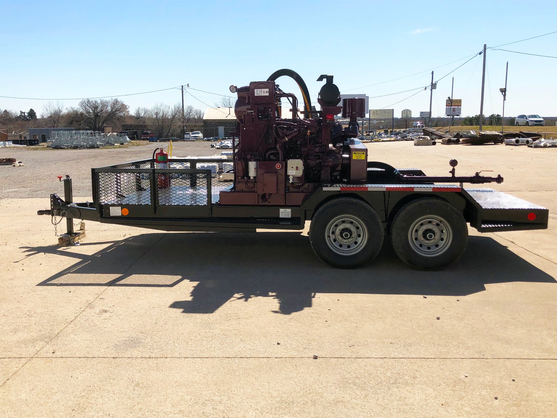 Bumper-Pull Compressor Trailer side view
