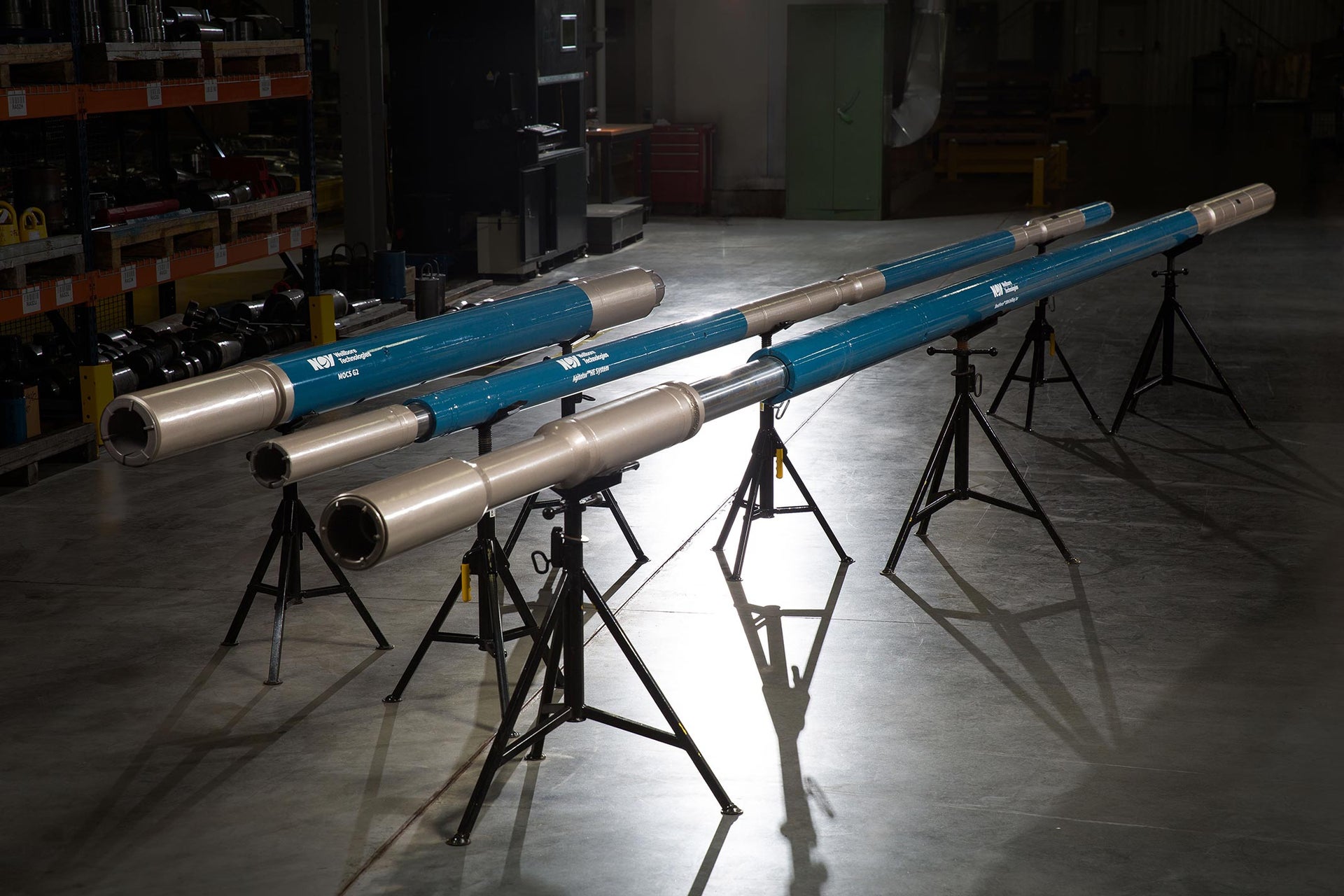 Full size wide shot of ShockForce Drilling Jars on tripods