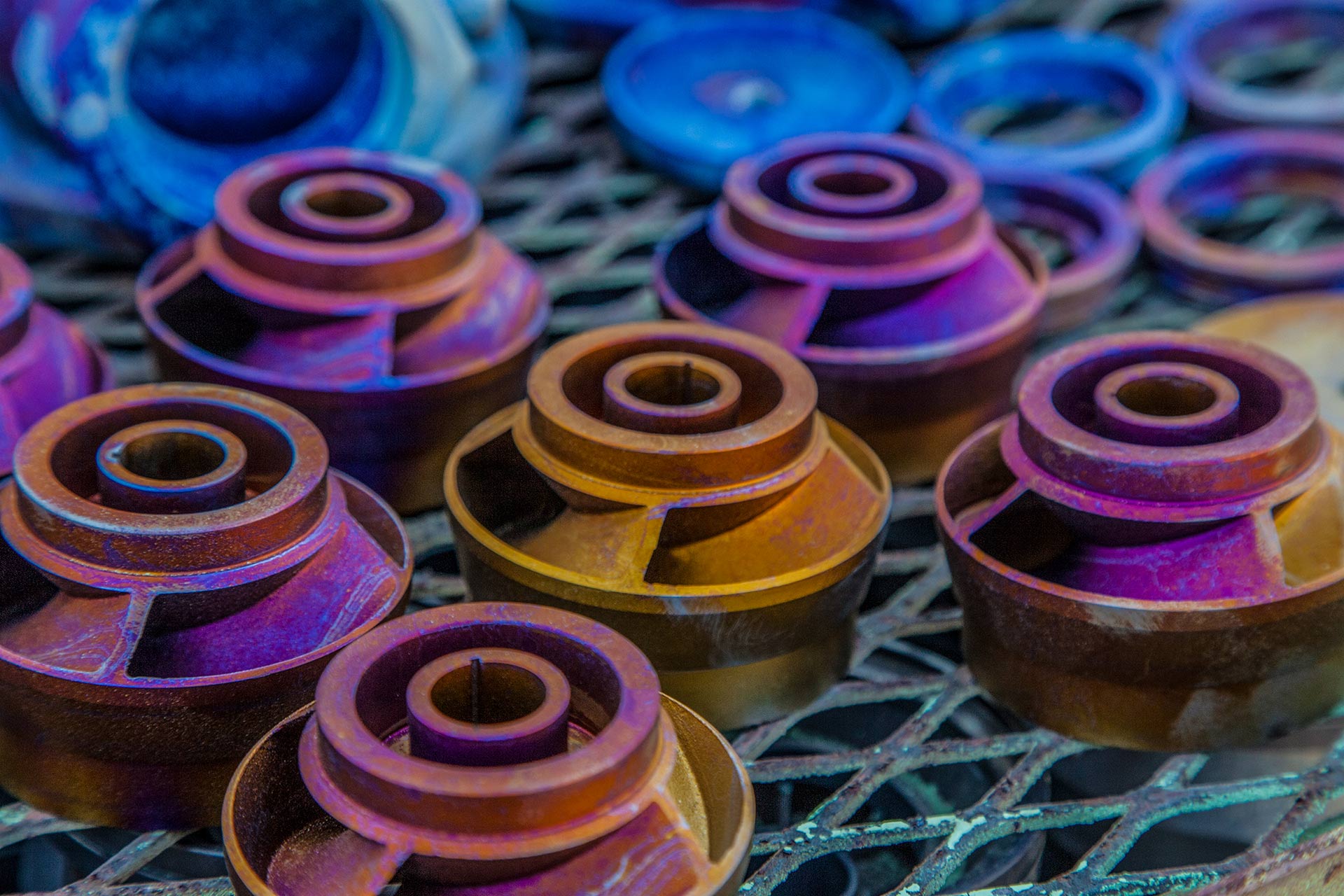 Close up shot of Custom Coating in neon color