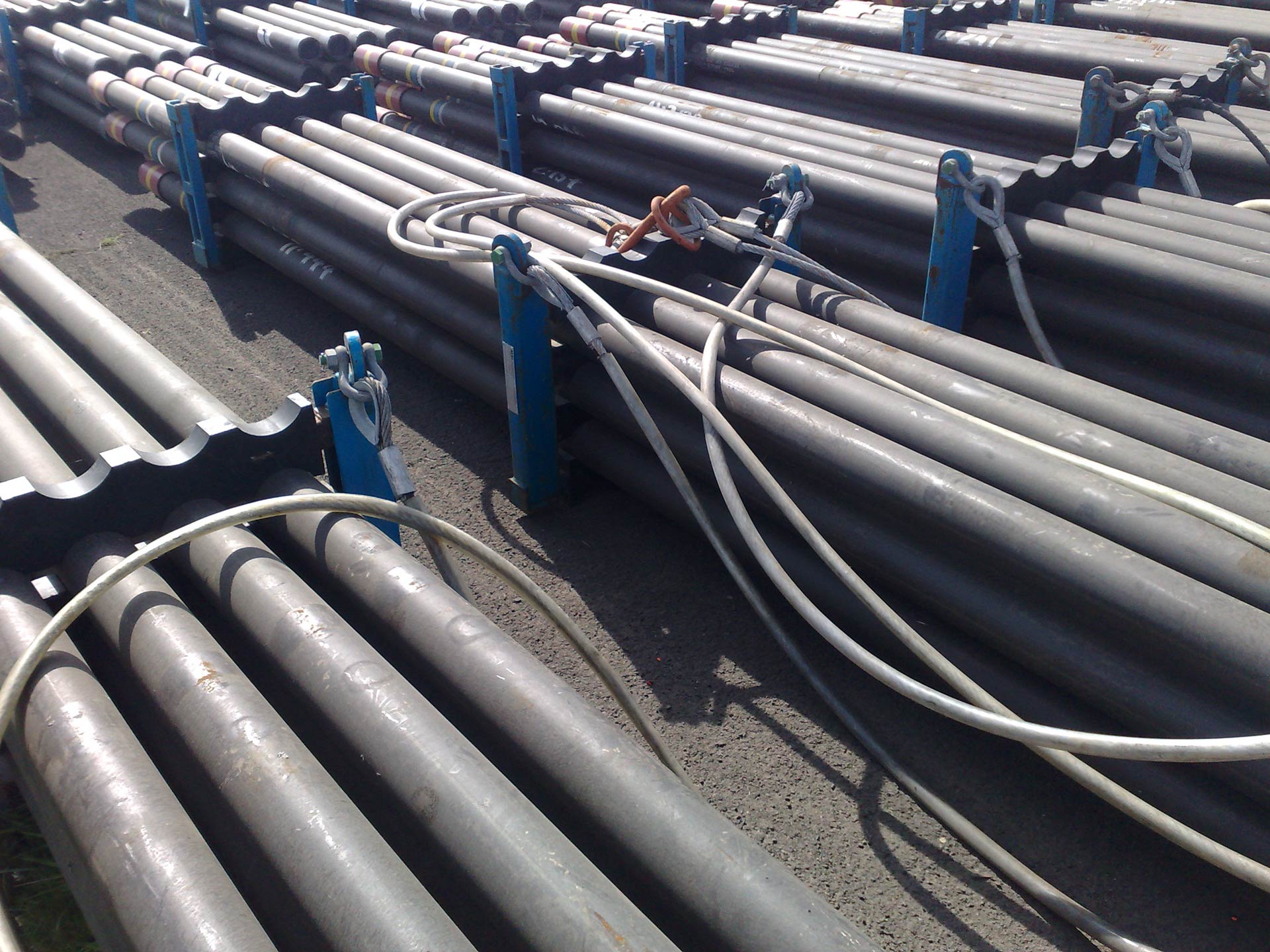 Rhino Tubular Handling Systems closeup with cables