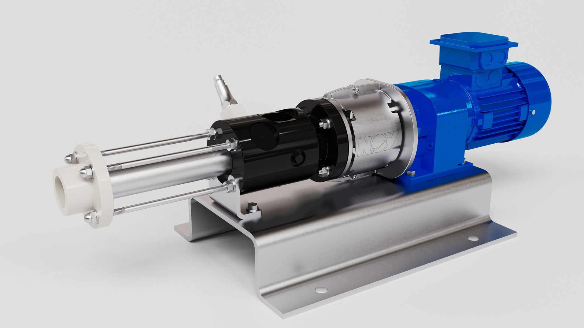 Render of a low flow metering range closed pump