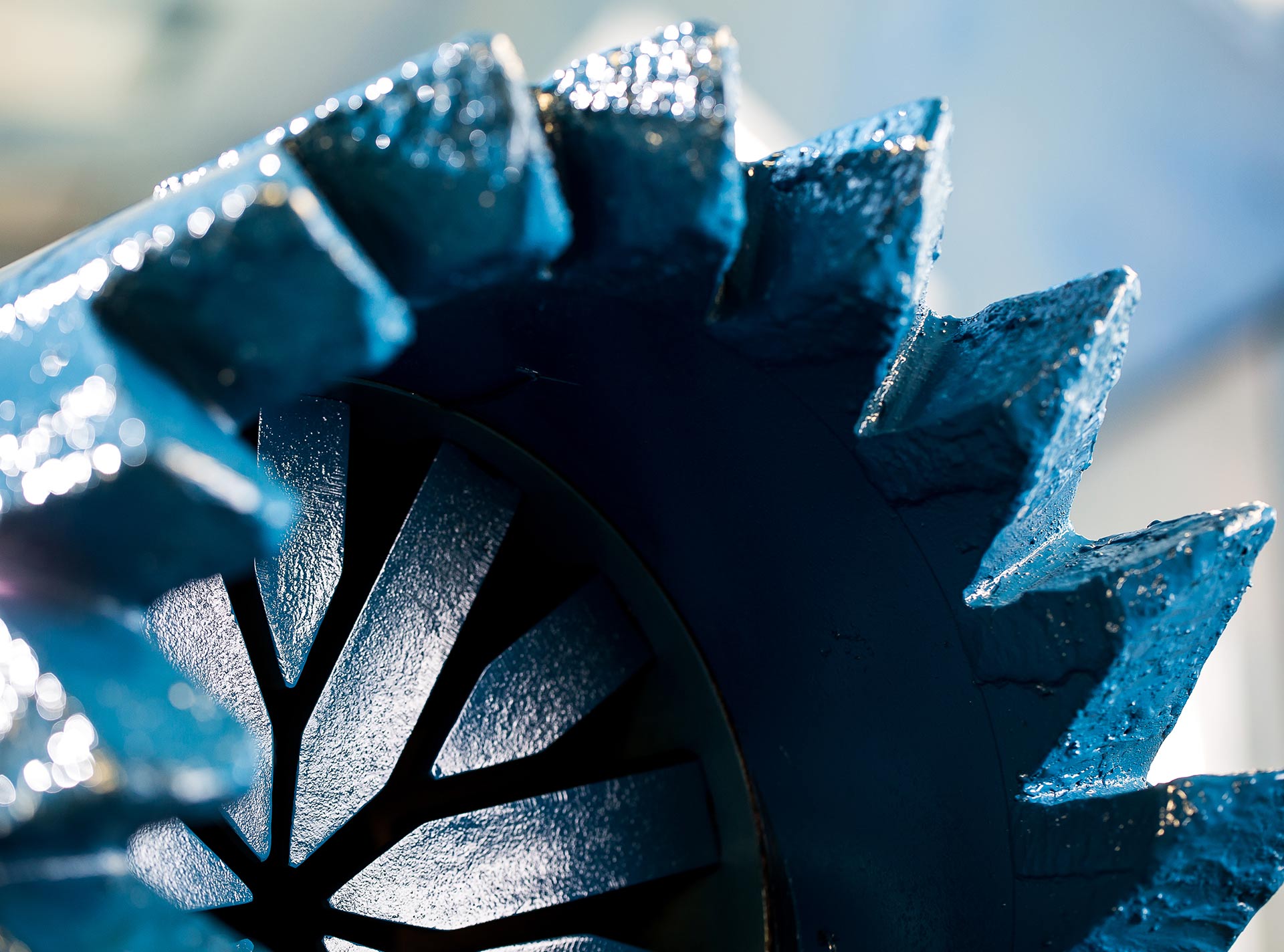 Tight close up of a Bowen Reverse Circulation Junk Baskets Mill shoe