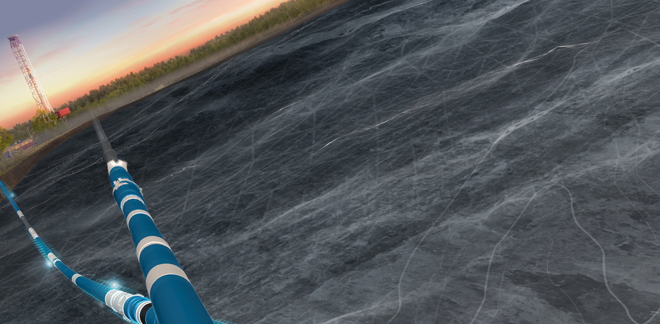 An underground render of the environment in which a Proshot Tool is used