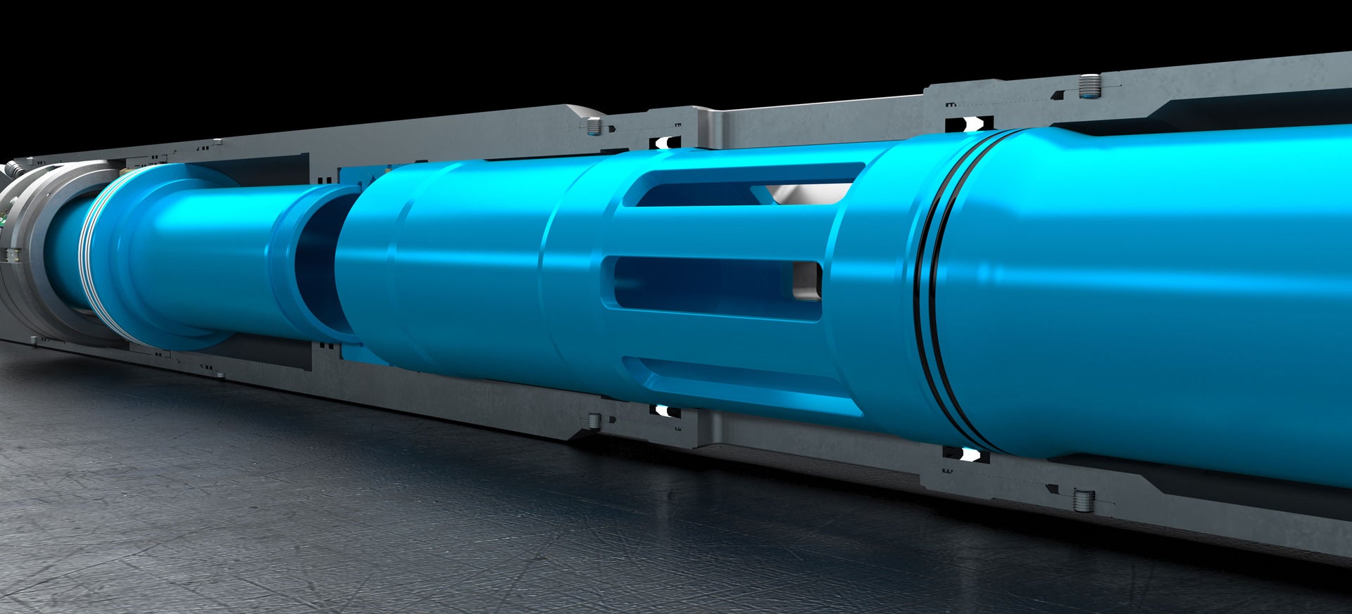 Angled cutaway render of a ReAct Clean Out Valve