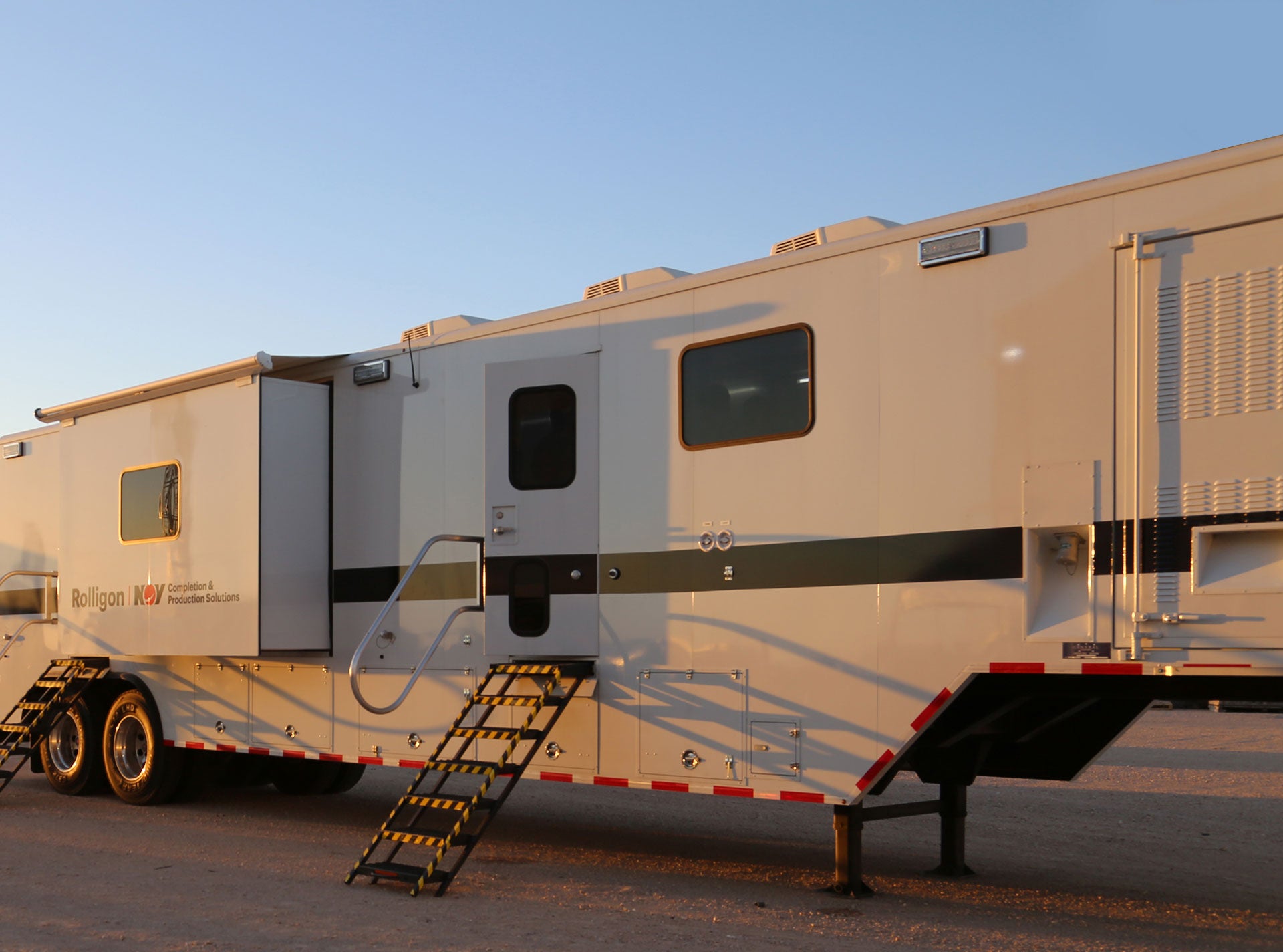Fracturing and Acid Stimulation Data Van trailer on display