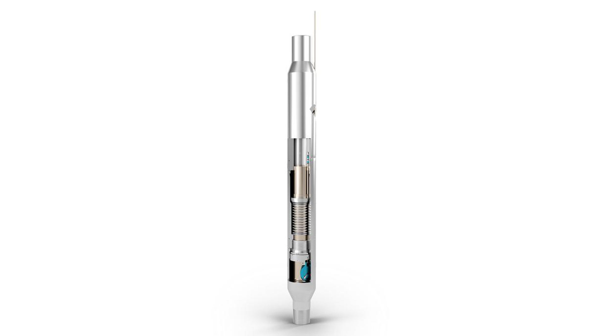 Render of subsurface safety valve TRSV 5E cutout render