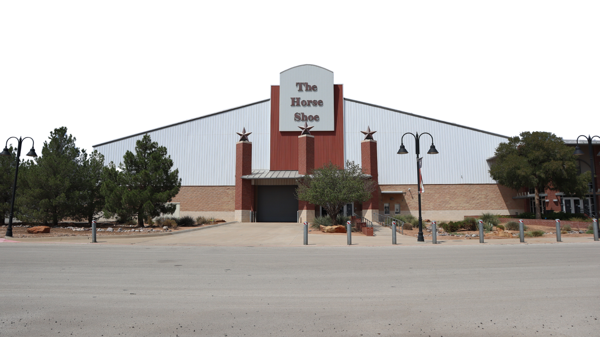 Image of the front of The Horse Shoe arena in Midland, TX