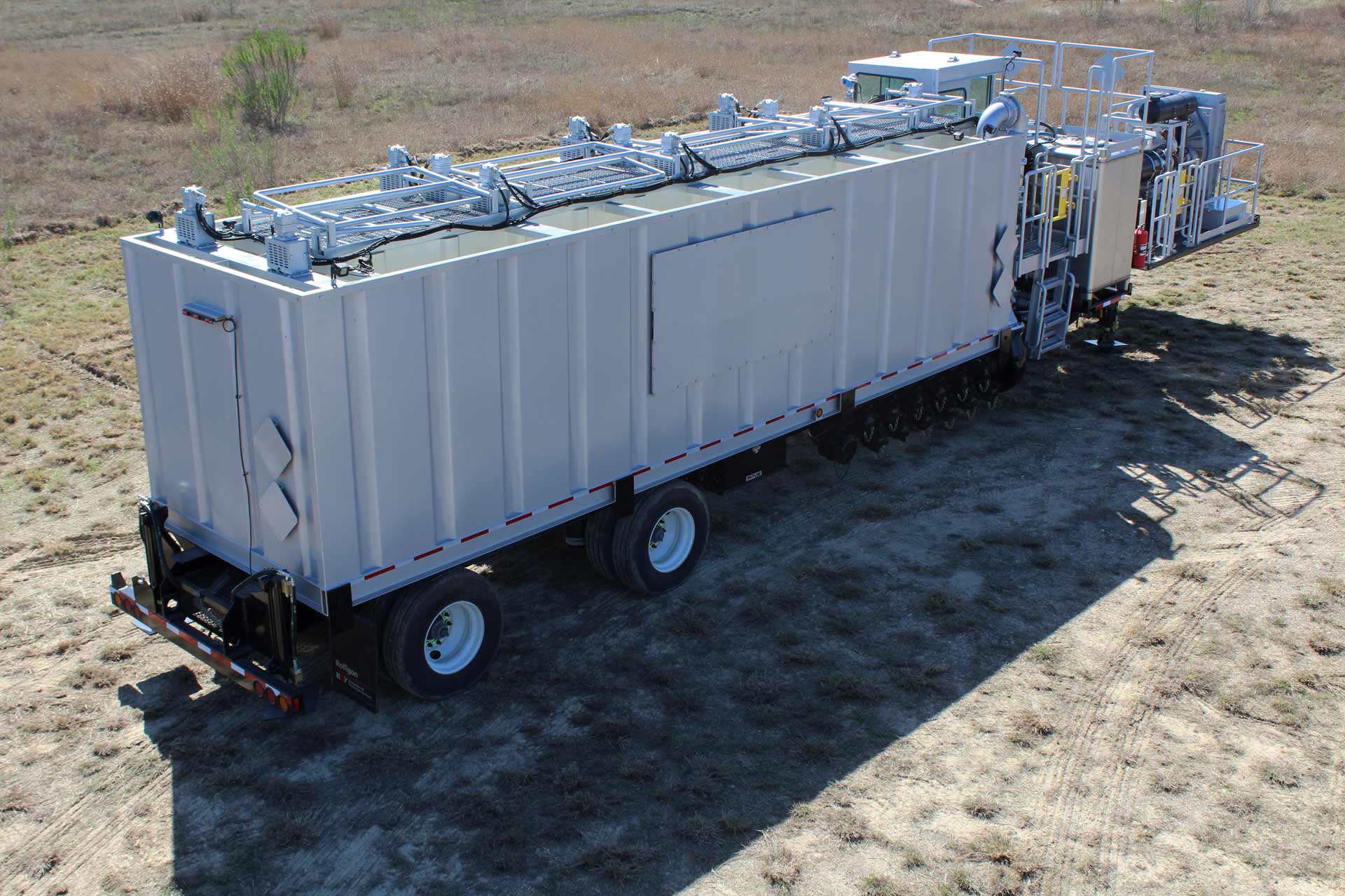 Aerial view of a Trailer-Mounted Hydration Unit